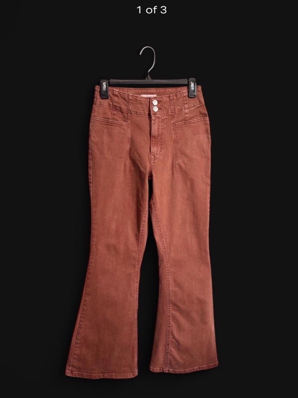 Maurice’s High-Waist Flared  Pants - Rust size 4